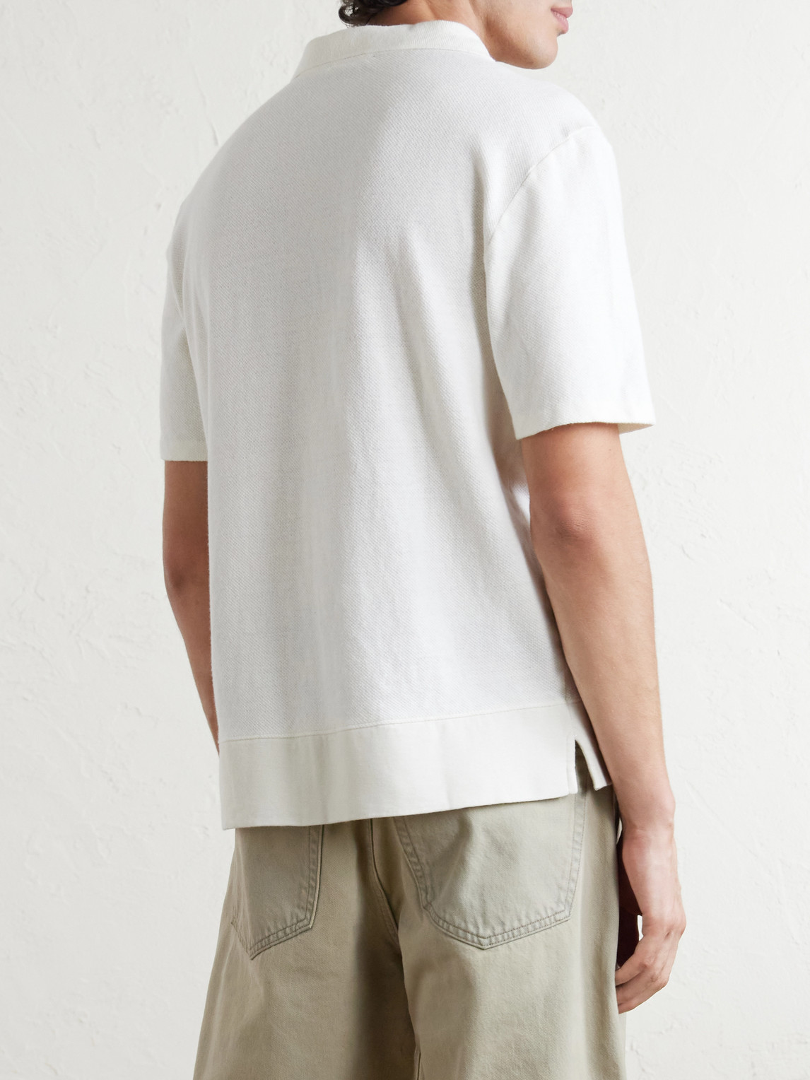 Mr P. - Camp-Collar Linen And Organic Cotton-Blend Shirt