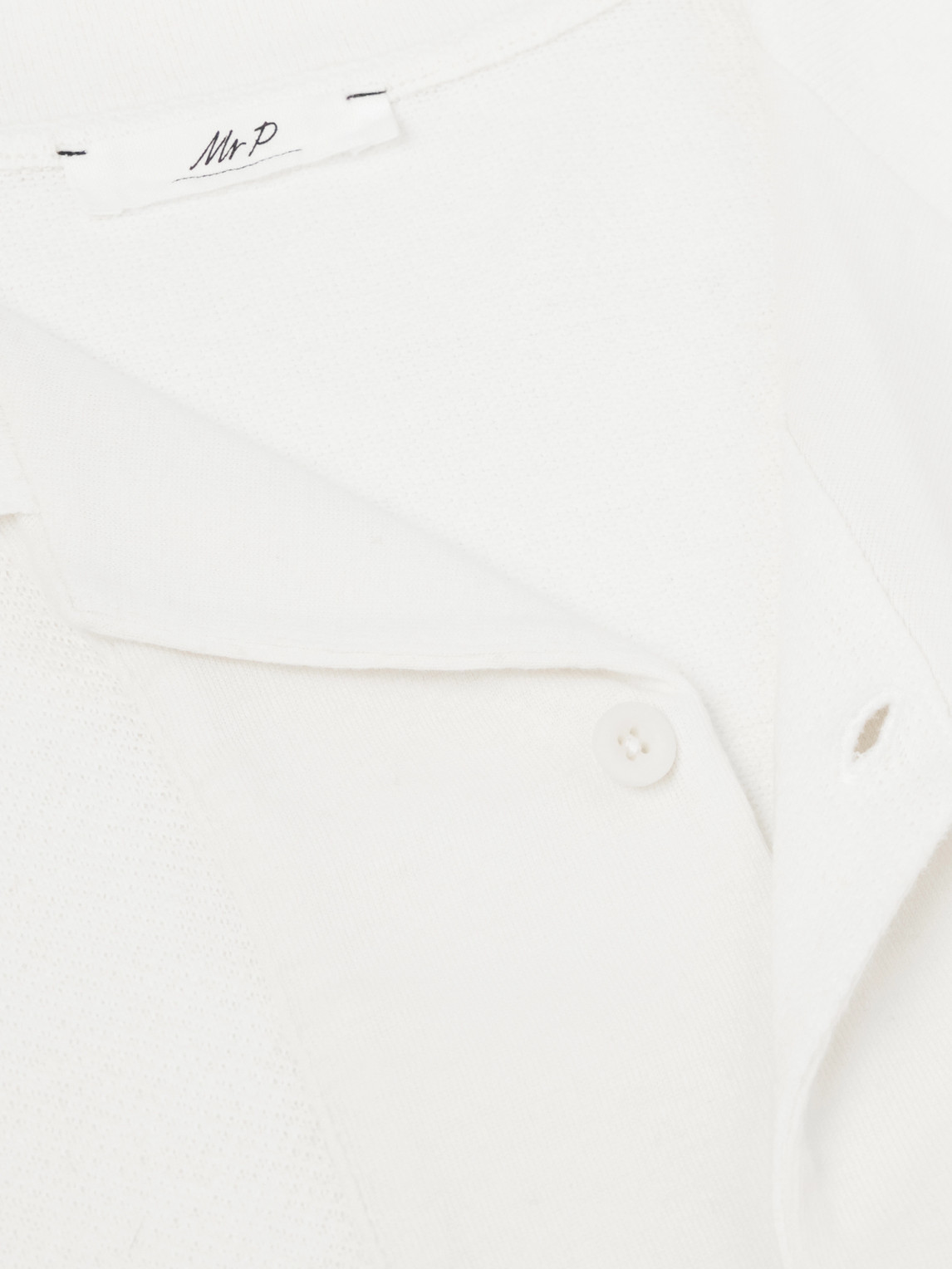 Mr P. - Camp-Collar Linen And Organic Cotton-Blend Shirt