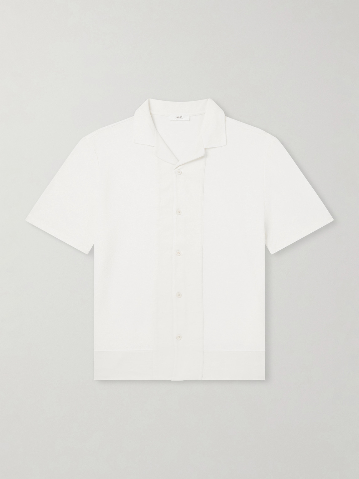 MR P. Camp-Collar Linen and Organic Cotton-Blend Shirt - Men