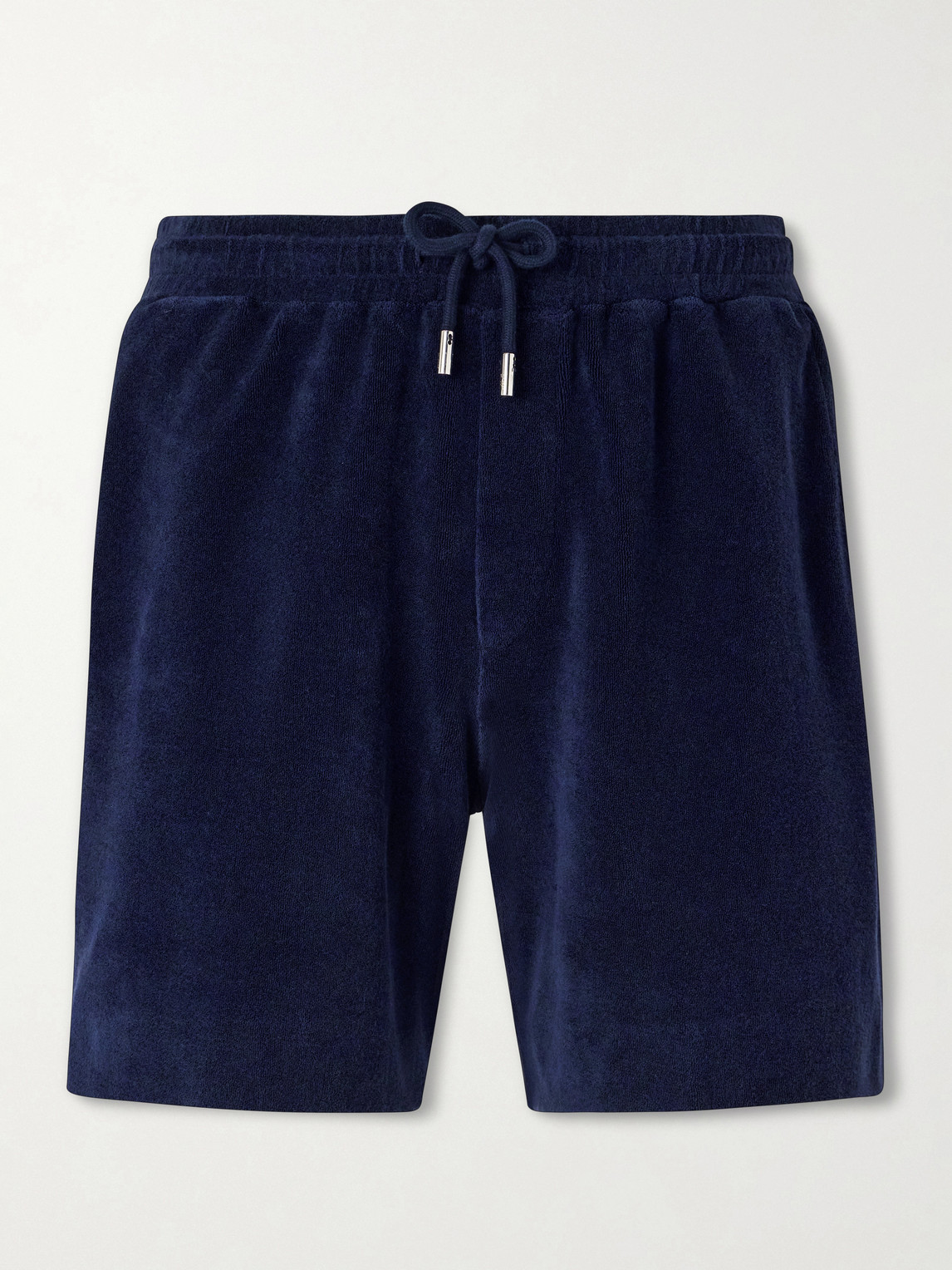 MR P. Straight-Leg Organic Cotton and Silk-Blend Terry Shorts - Men