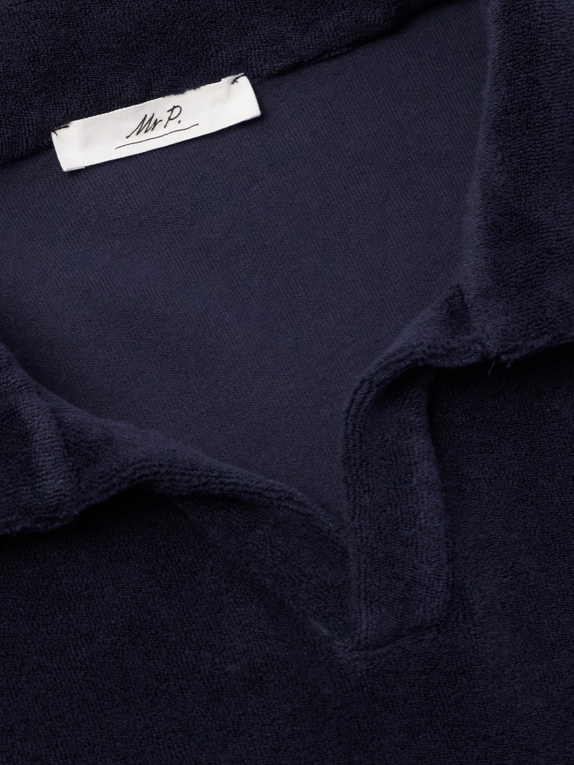 Mr P. - Cotton And Silk-Blend Terry Polo Shirt