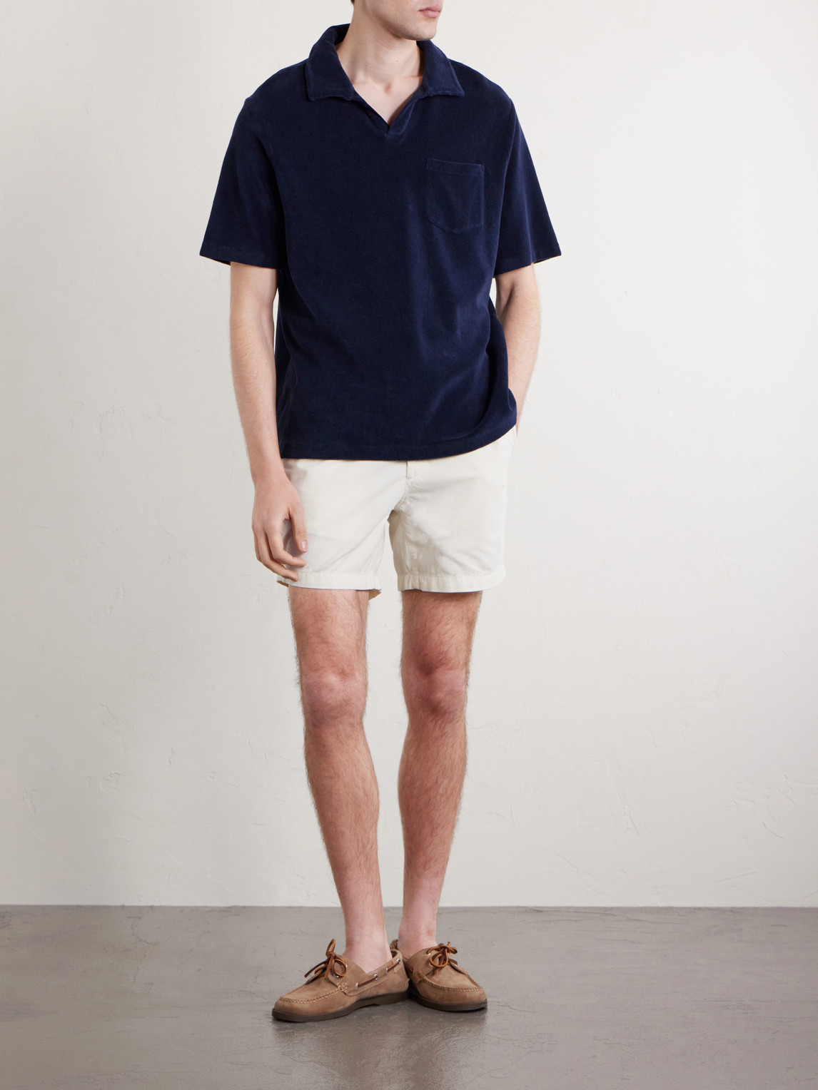 Mr P. - Cotton And Silk-Blend Terry Polo Shirt