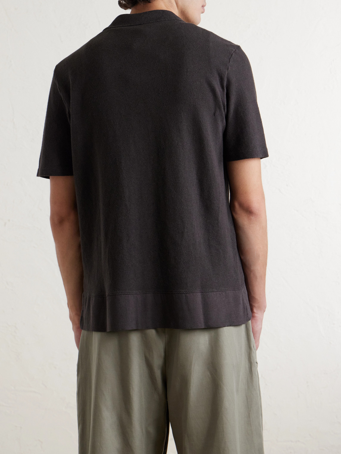 Mr P. - Camp-Collar Linen And Organic Cotton-Blend Shirt