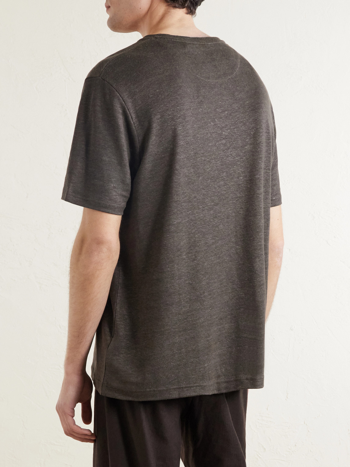  Mr P. - Linen T-shirt - Men - Green - Xs 