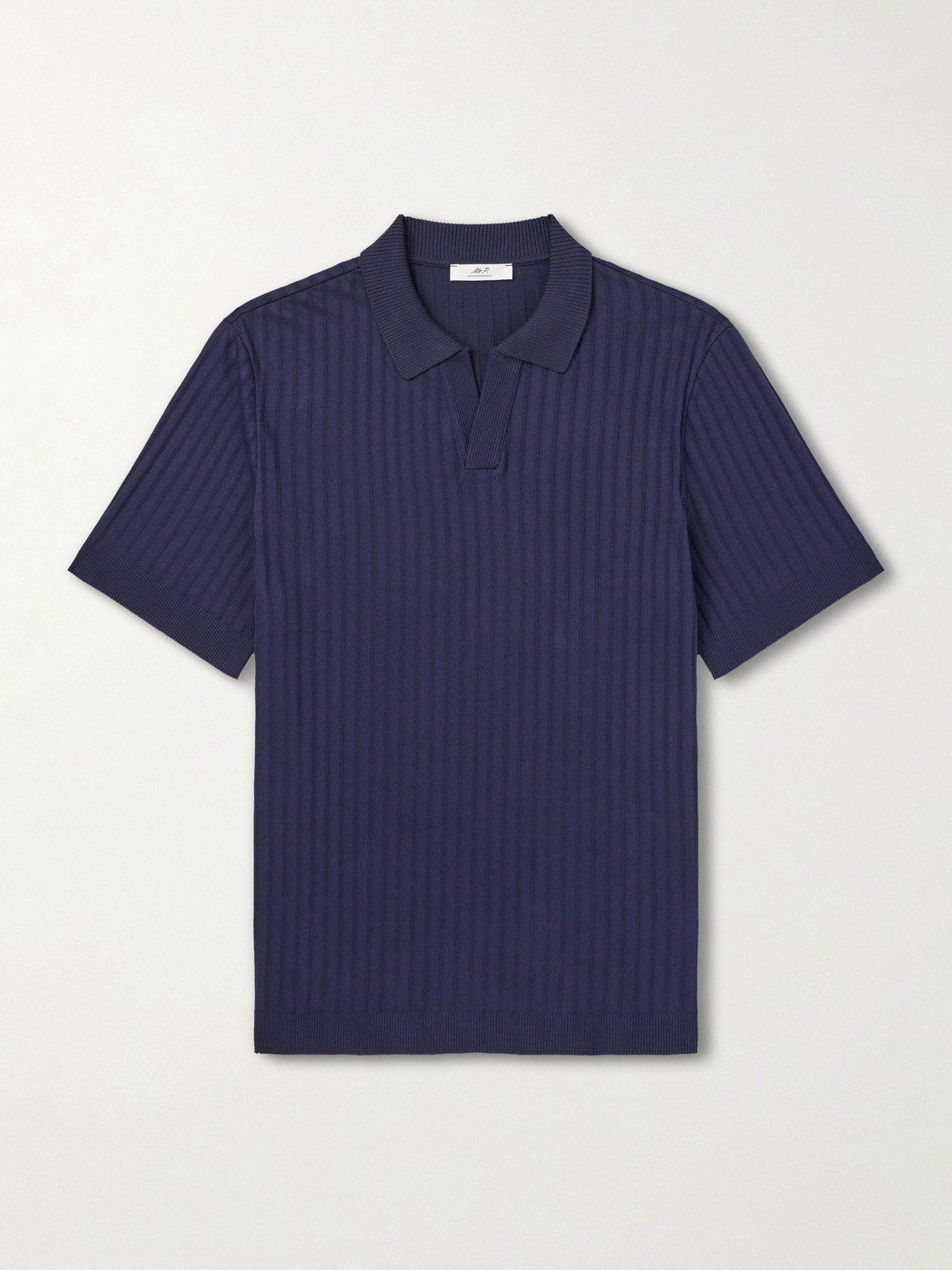 MR P. Organic Cotton Jacquard Polo Shirt - Men