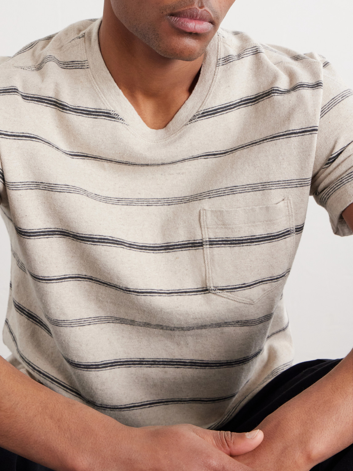 Mr P. - Striped Cotton-Jersey T-Shirt