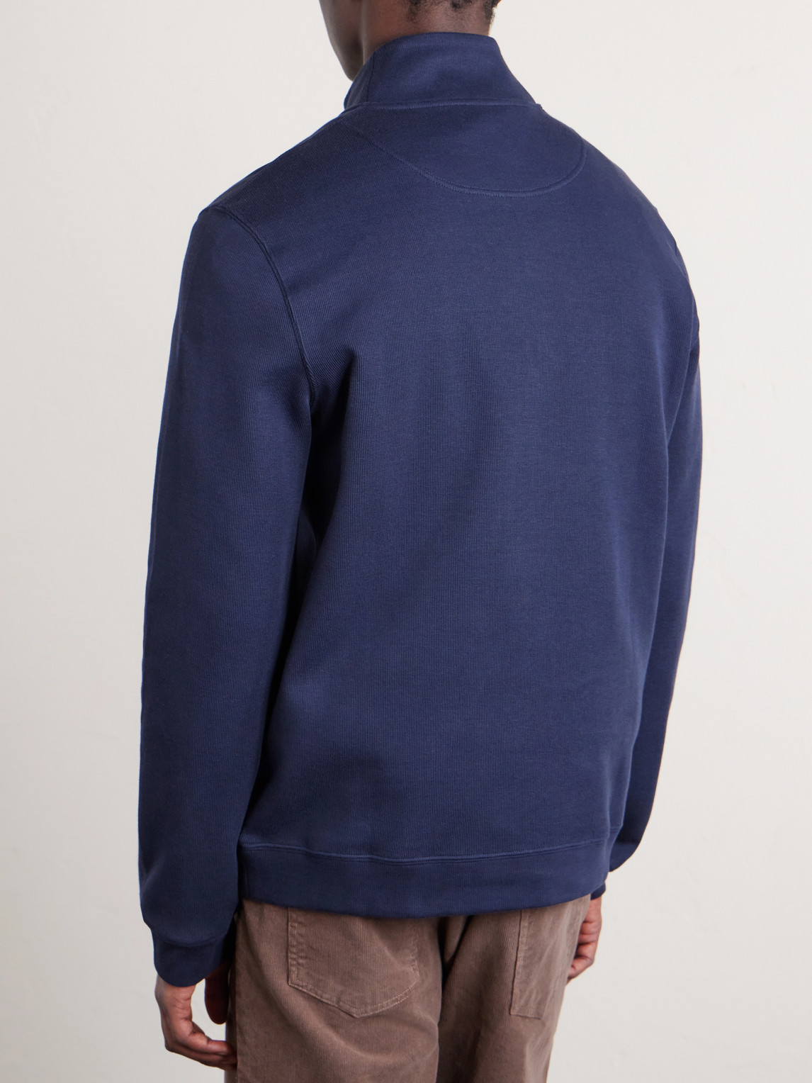 Mr P. - Cotton Half-up Sweater - Men - Blue - Xs 