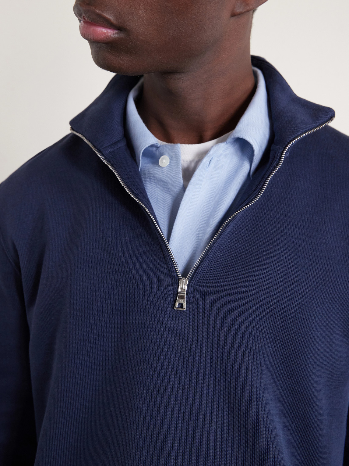 Mr P. - Cotton Half-Up Sweater