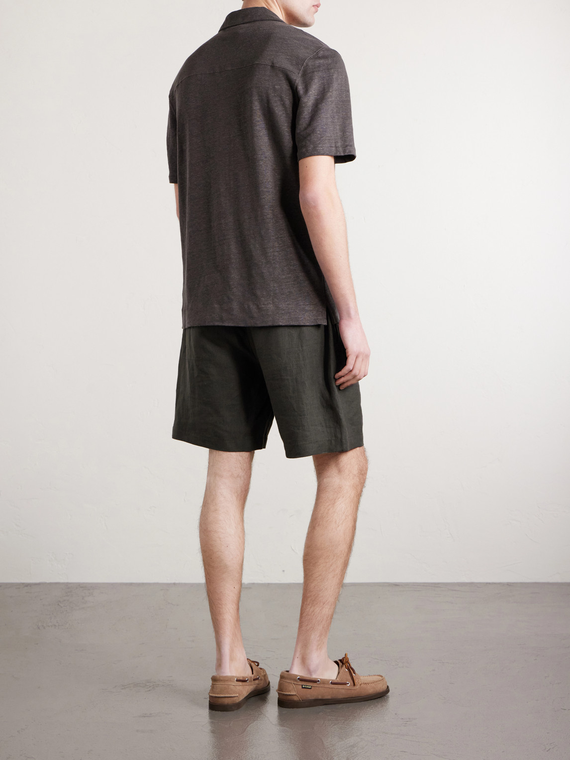  Mr P. - Camp-collar Linen Shirt - Men - Green - Xs 