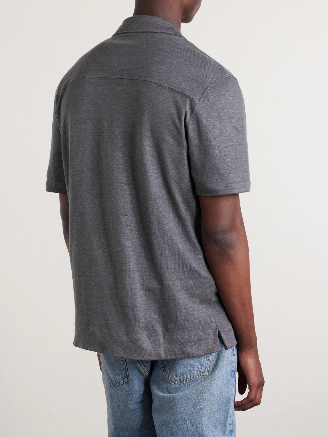  Mr P. - Camp-collar Linen Shirt - Men - Gray - Xs 