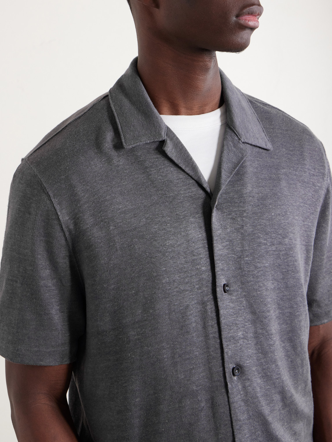Mr P. - Camp-Collar Linen Shirt