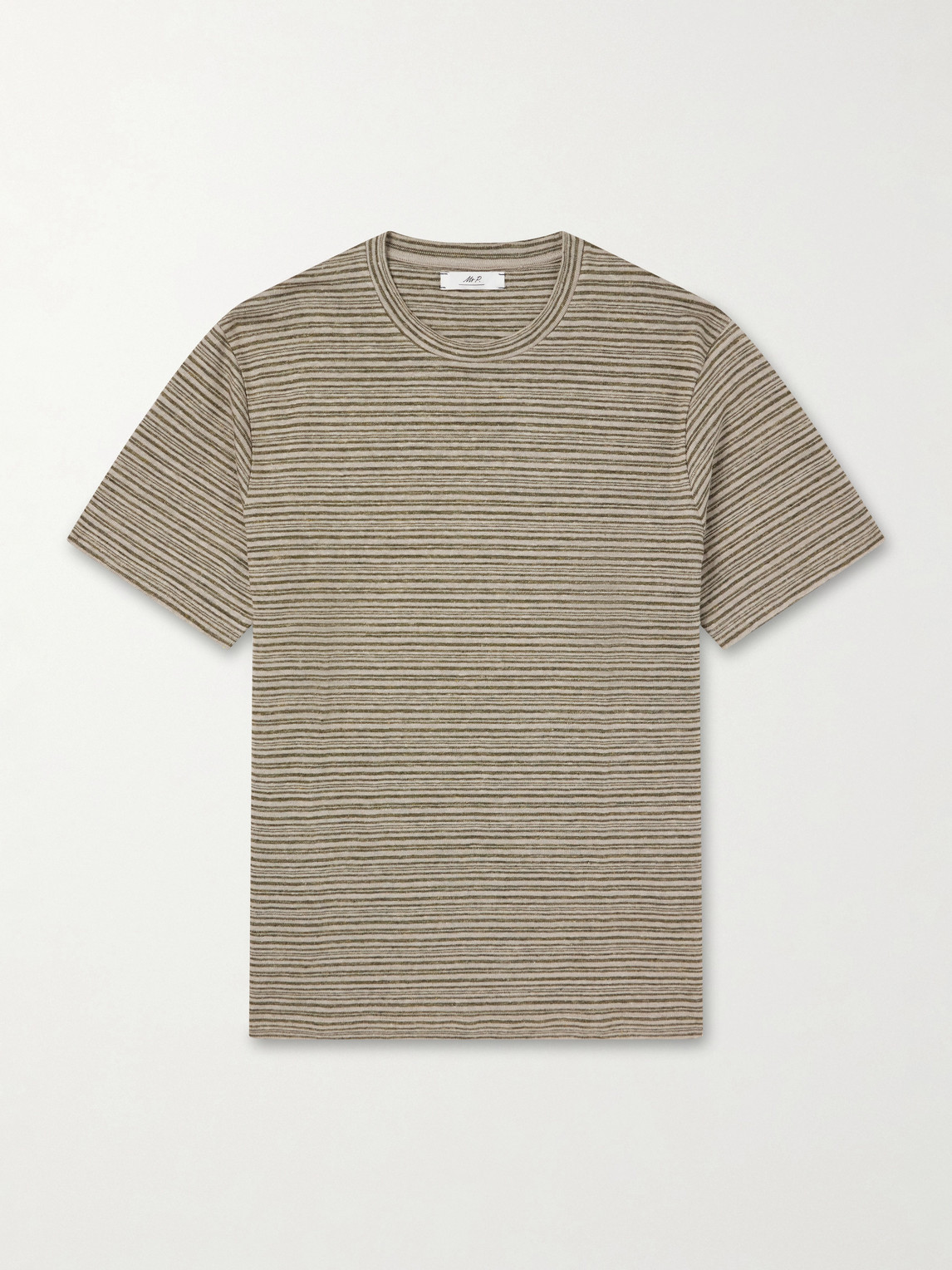 MR P. Knitted Striped Linen T-Shirt - Men