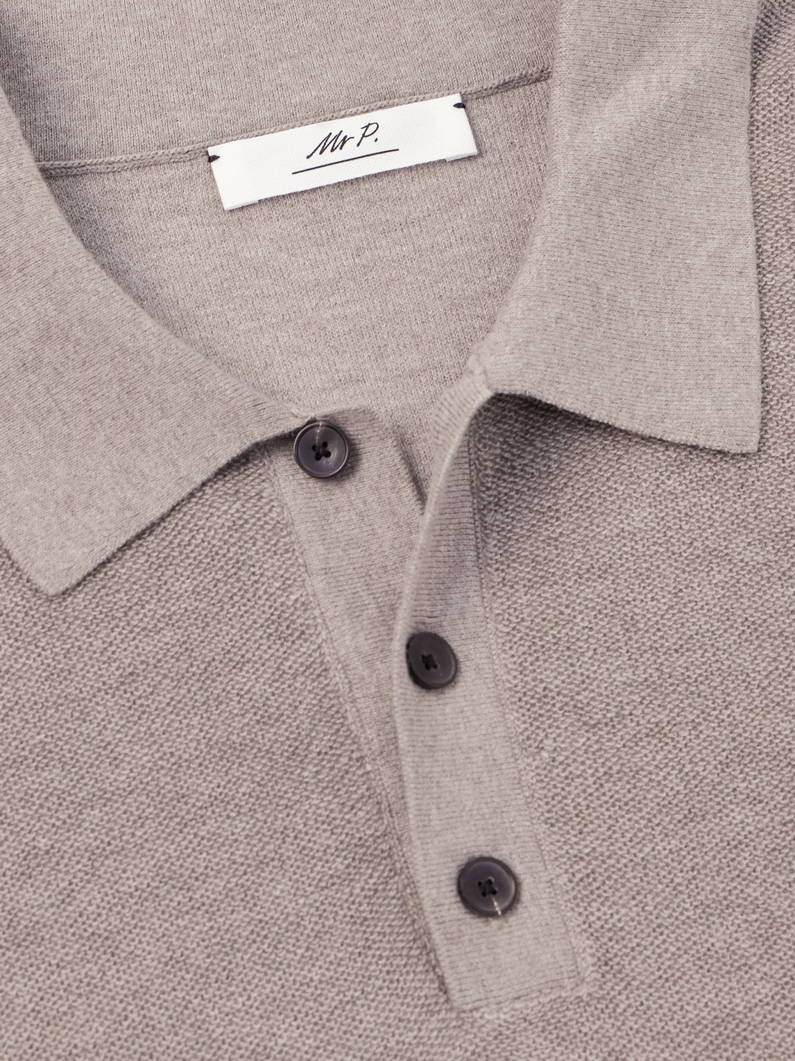 Mr P. - Organic Cotton And Cashmere-Blend Polo Shirt