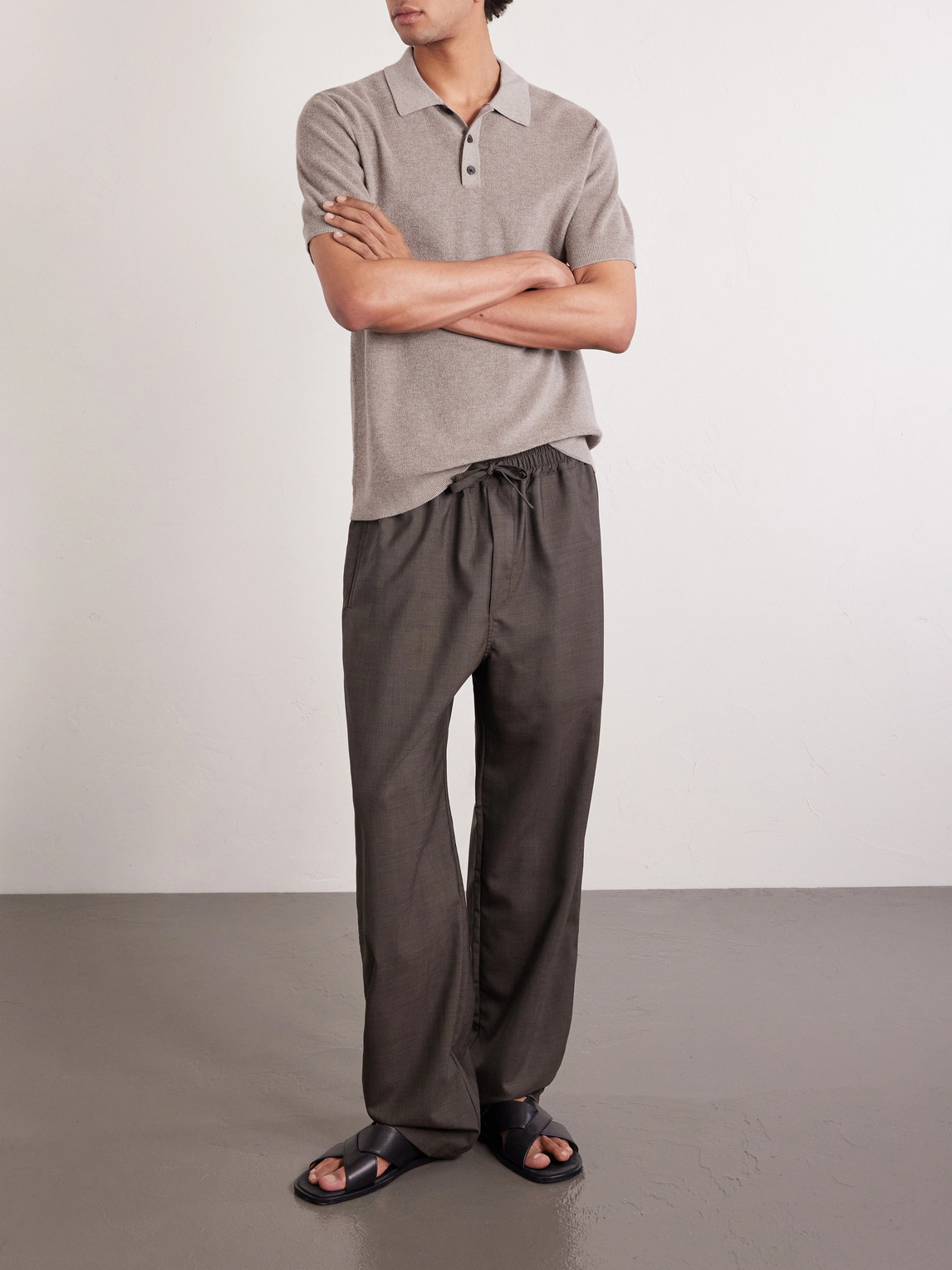Mr P. - Organic Cotton And Cashmere-Blend Polo Shirt