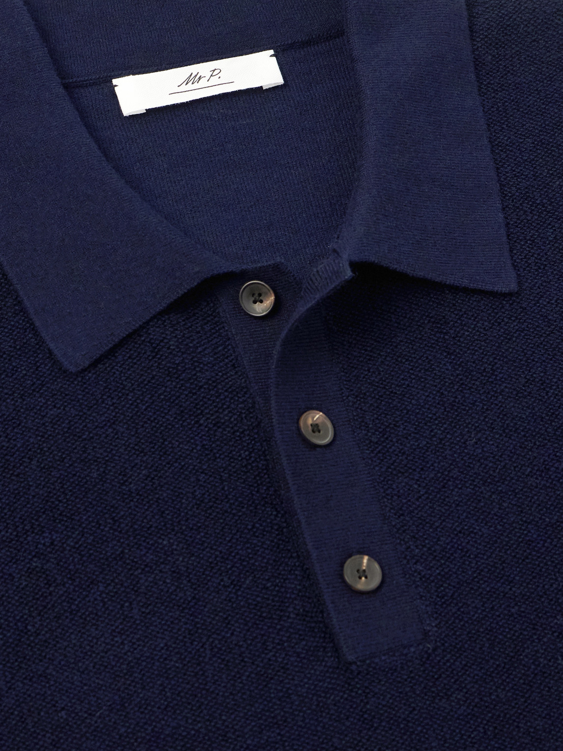 Mr P. - Organic Cotton And Cashmere-Blend Polo Shirt