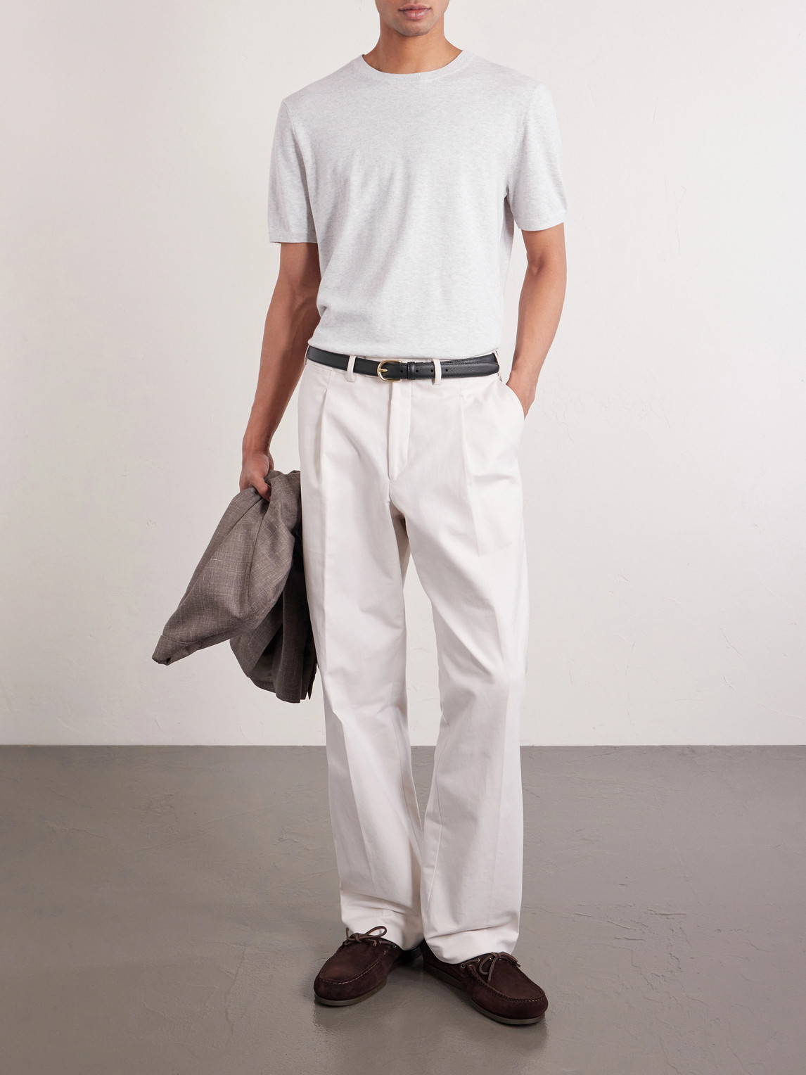 Mr P. - Organic Cotton And Cashmere-Blend T-Shirt