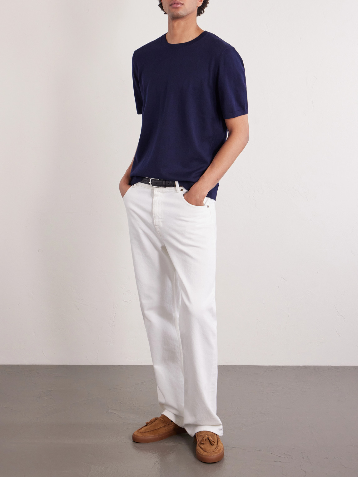 Mr P. - Organic Cotton And Cashmere-Blend T-Shirt