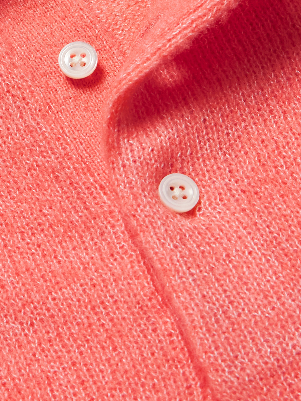 Beams Wool-blend Polo Shirt In Pink