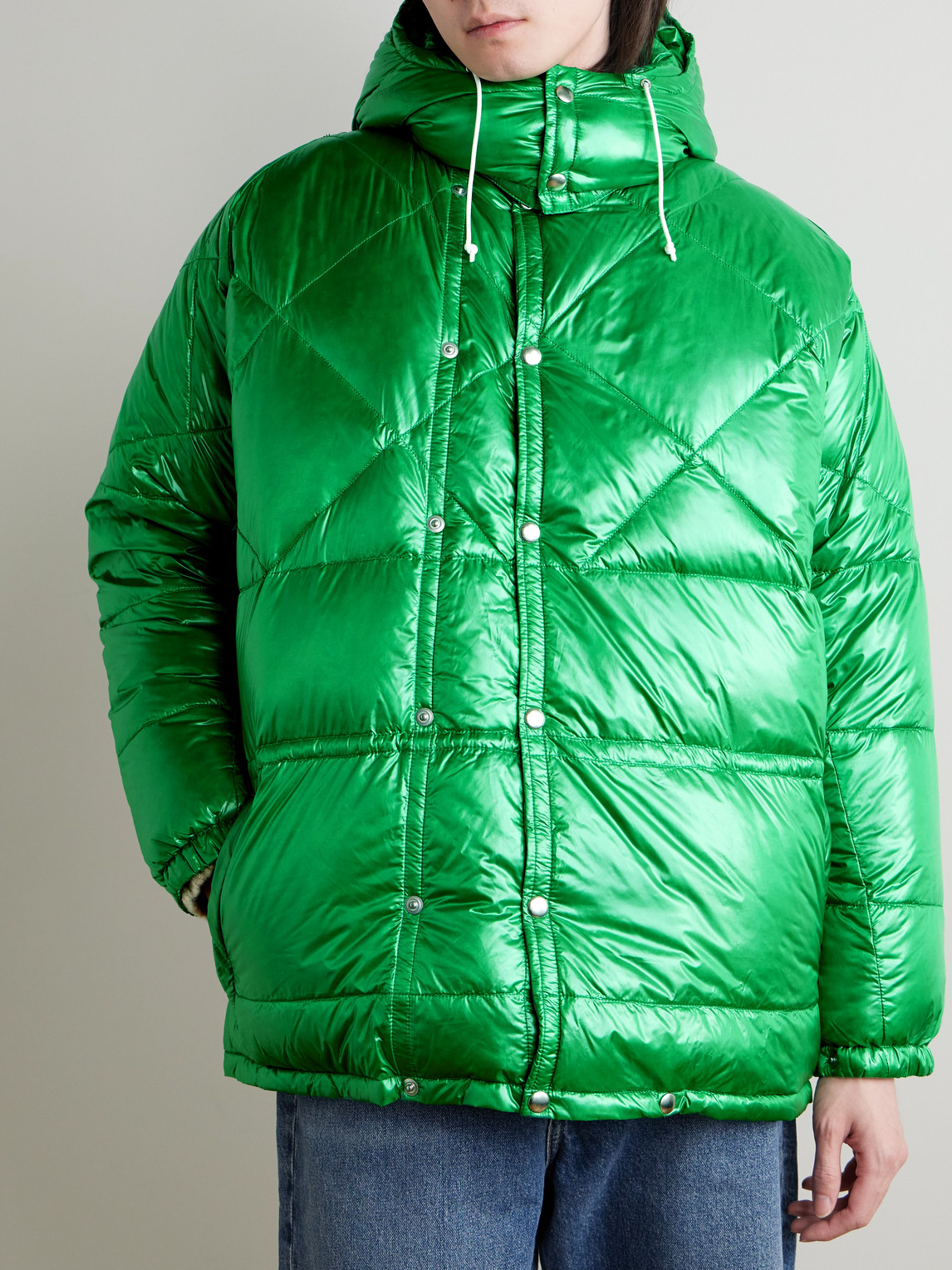  Beams Plus - Expedition Quilted Shell Down Jacket - Men - Green - S 