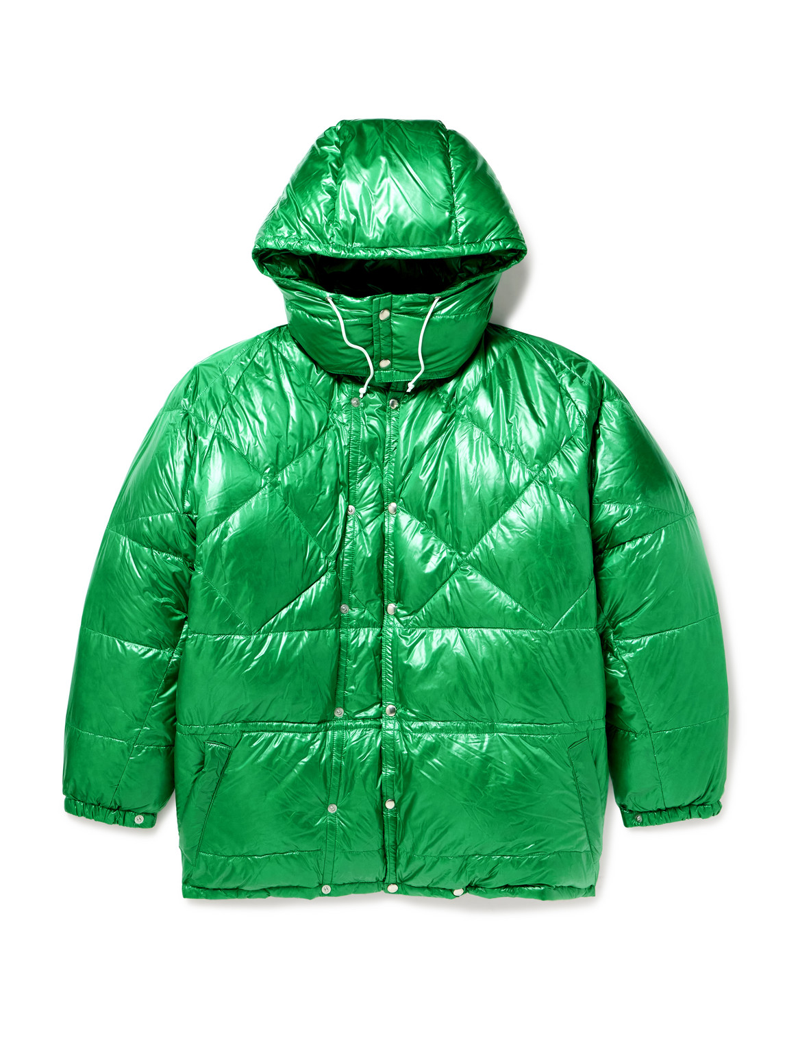 Beams Expedition Quilted Shell Down Jacket In Green