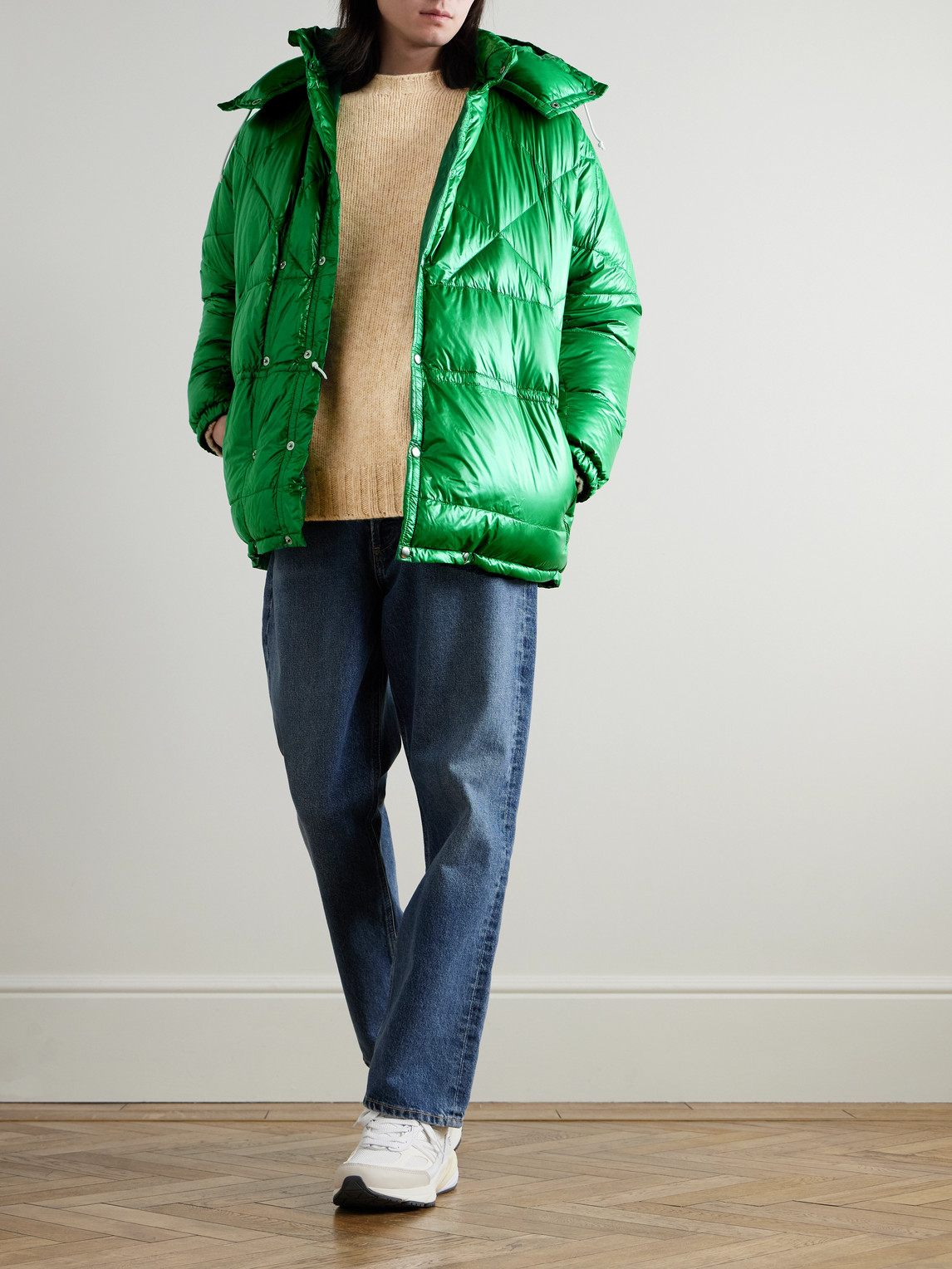 Beams Shaggy Bernard Wool Sweater In Neutral