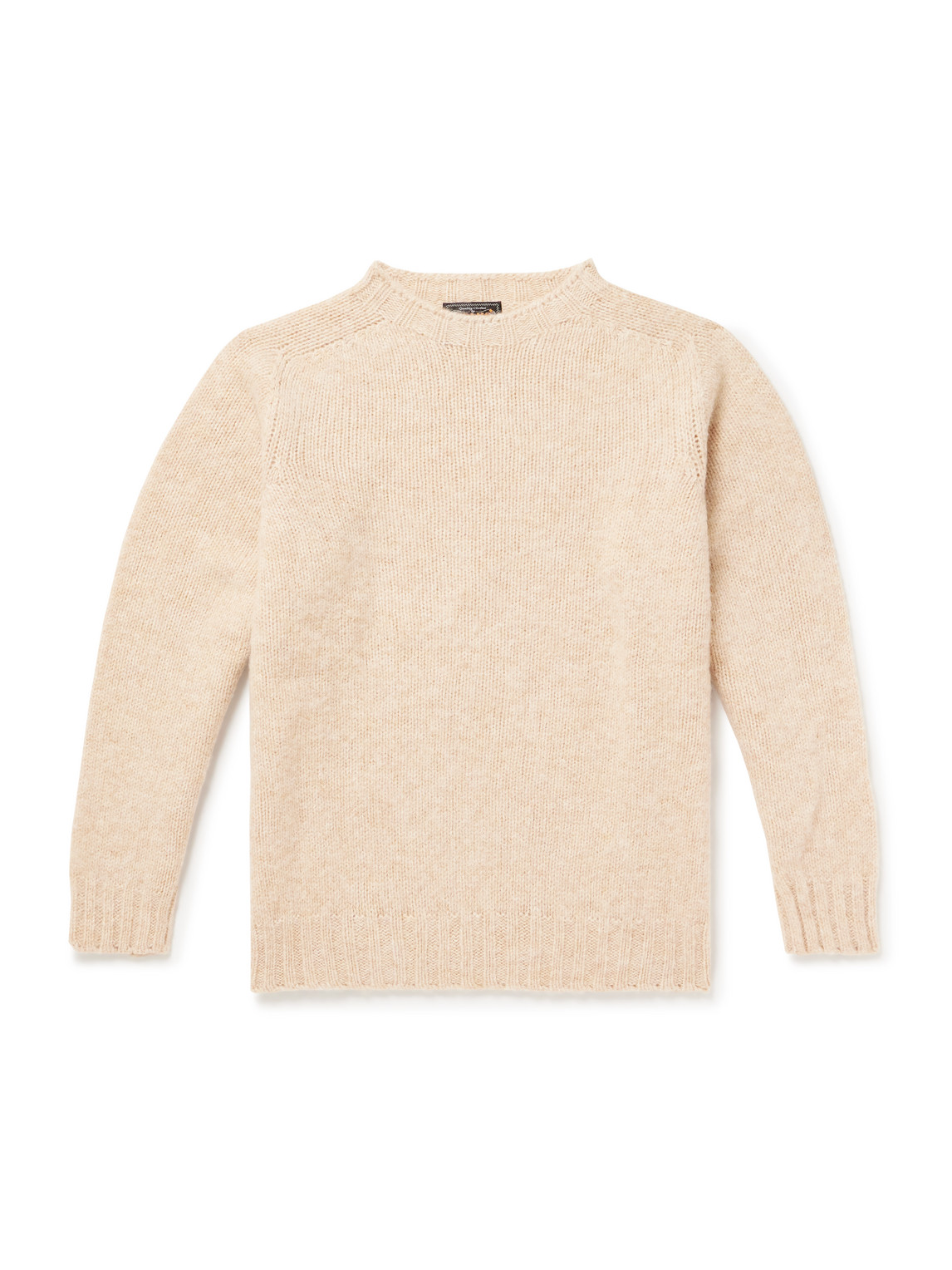 Beams Shaggy Bernard Wool Sweater In Neutral