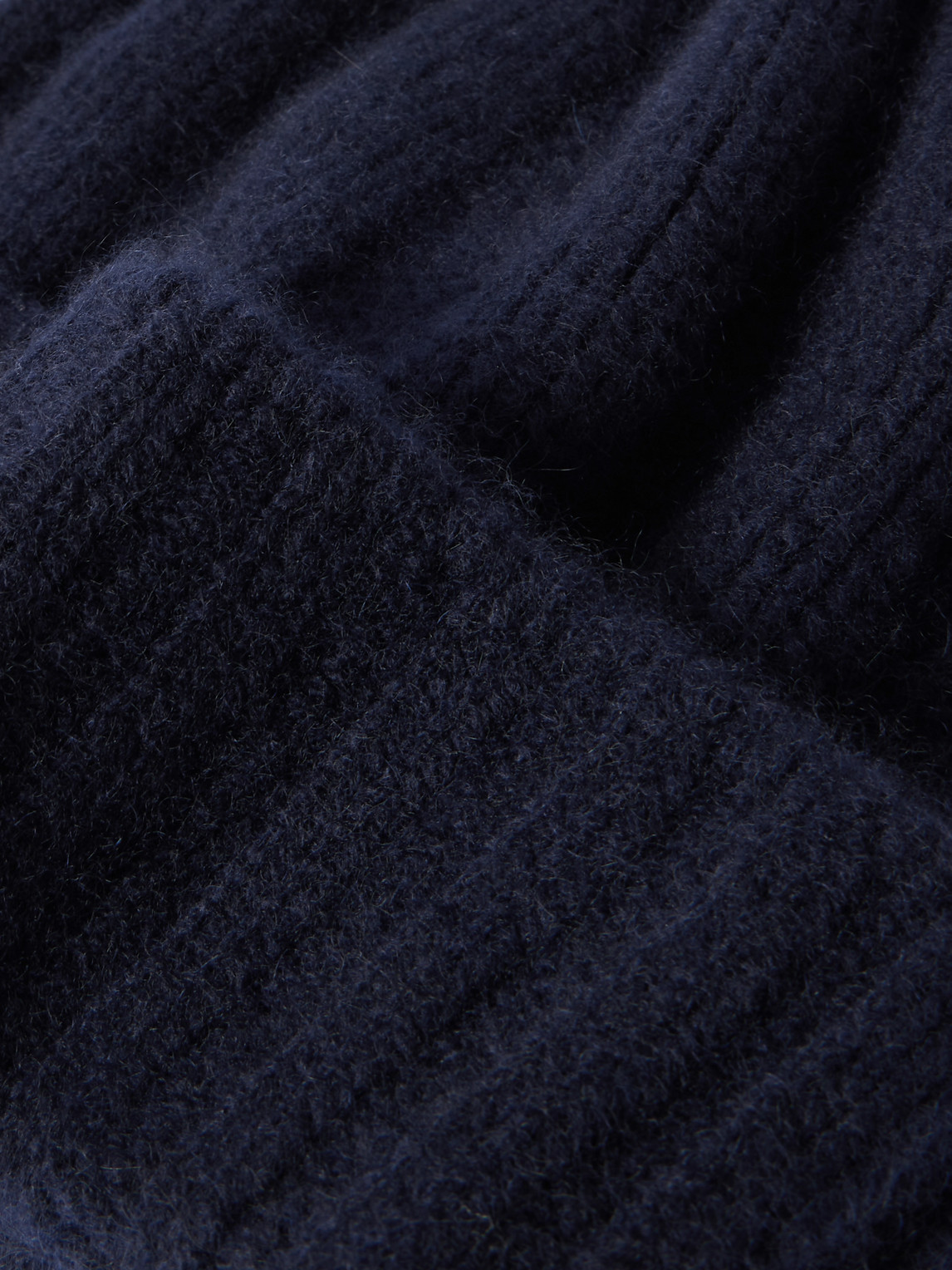 Beams Ribbed Cashmere Beanie In Blue