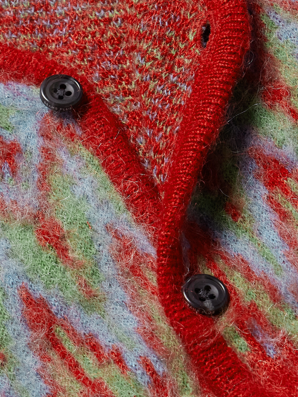 Beams Plus - Jacquard-knit Cardigan - Men - Red - L 