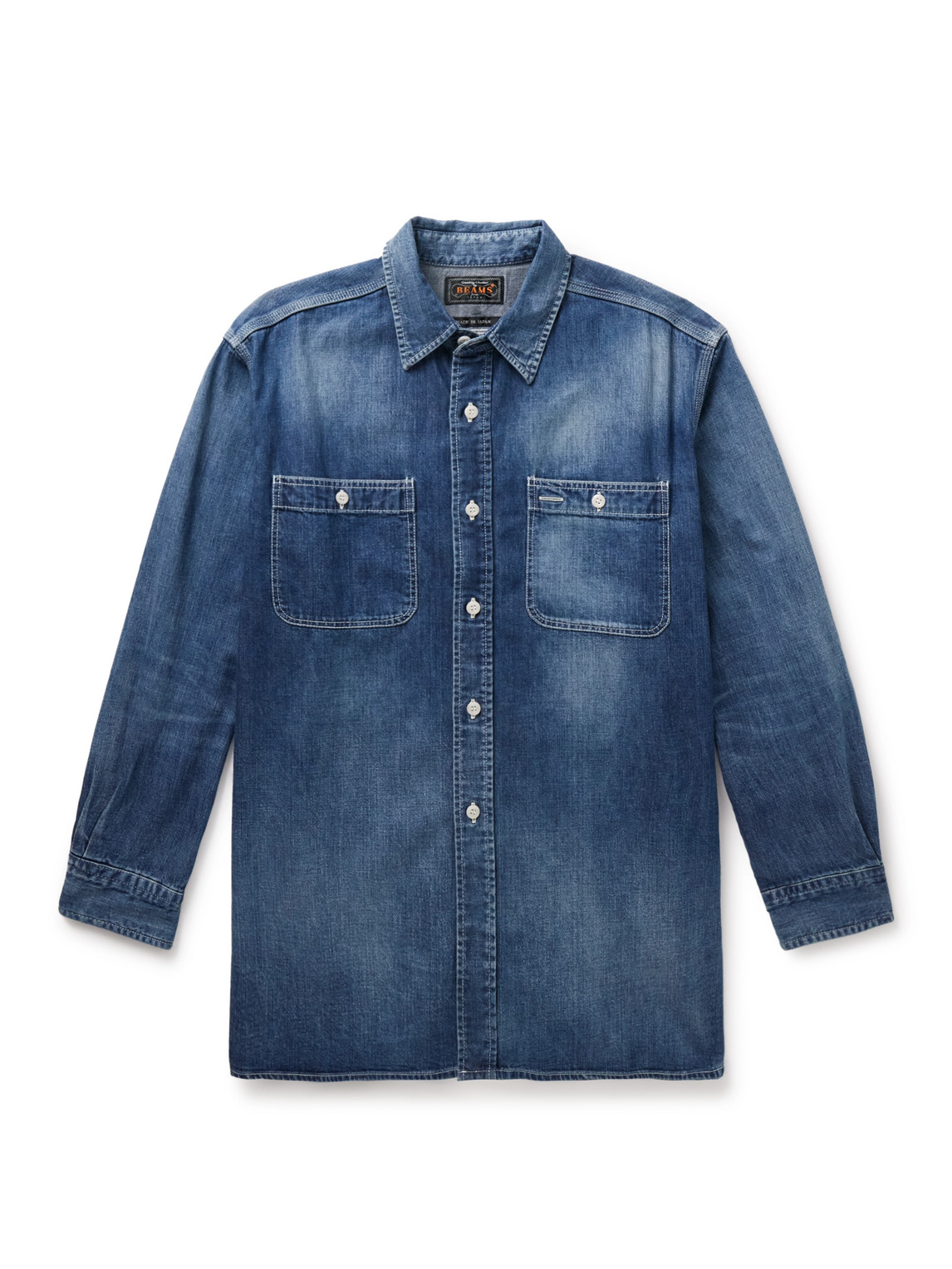 Beams Denim Shirt In Blue