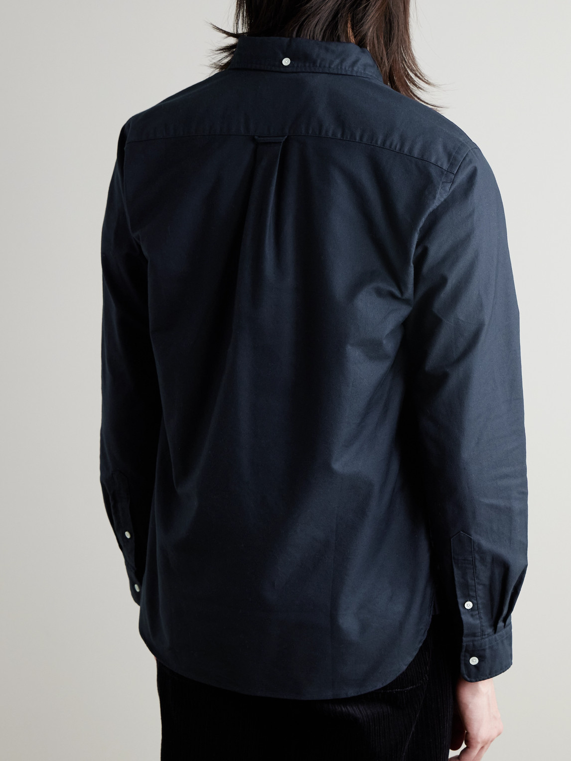 Beams Button-down Collar Cotton Oxford Shirt In Blue