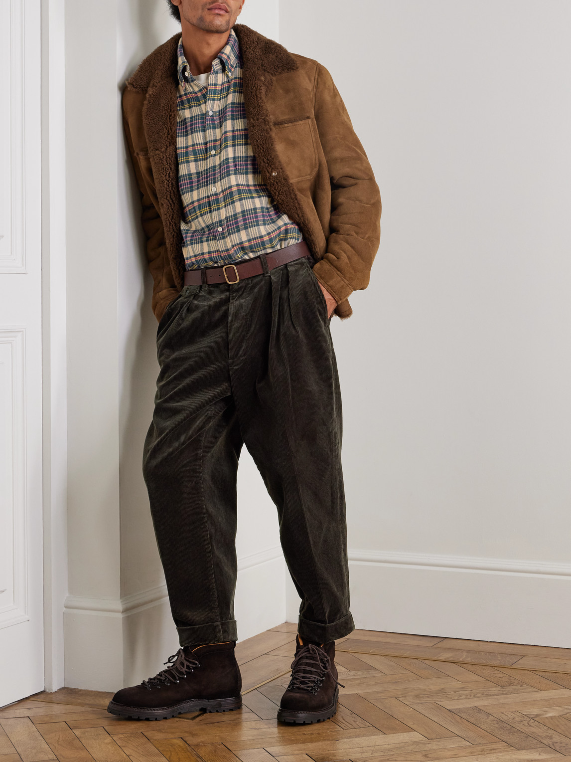 Beams Checked Cotton-flannel Shirt In Multi