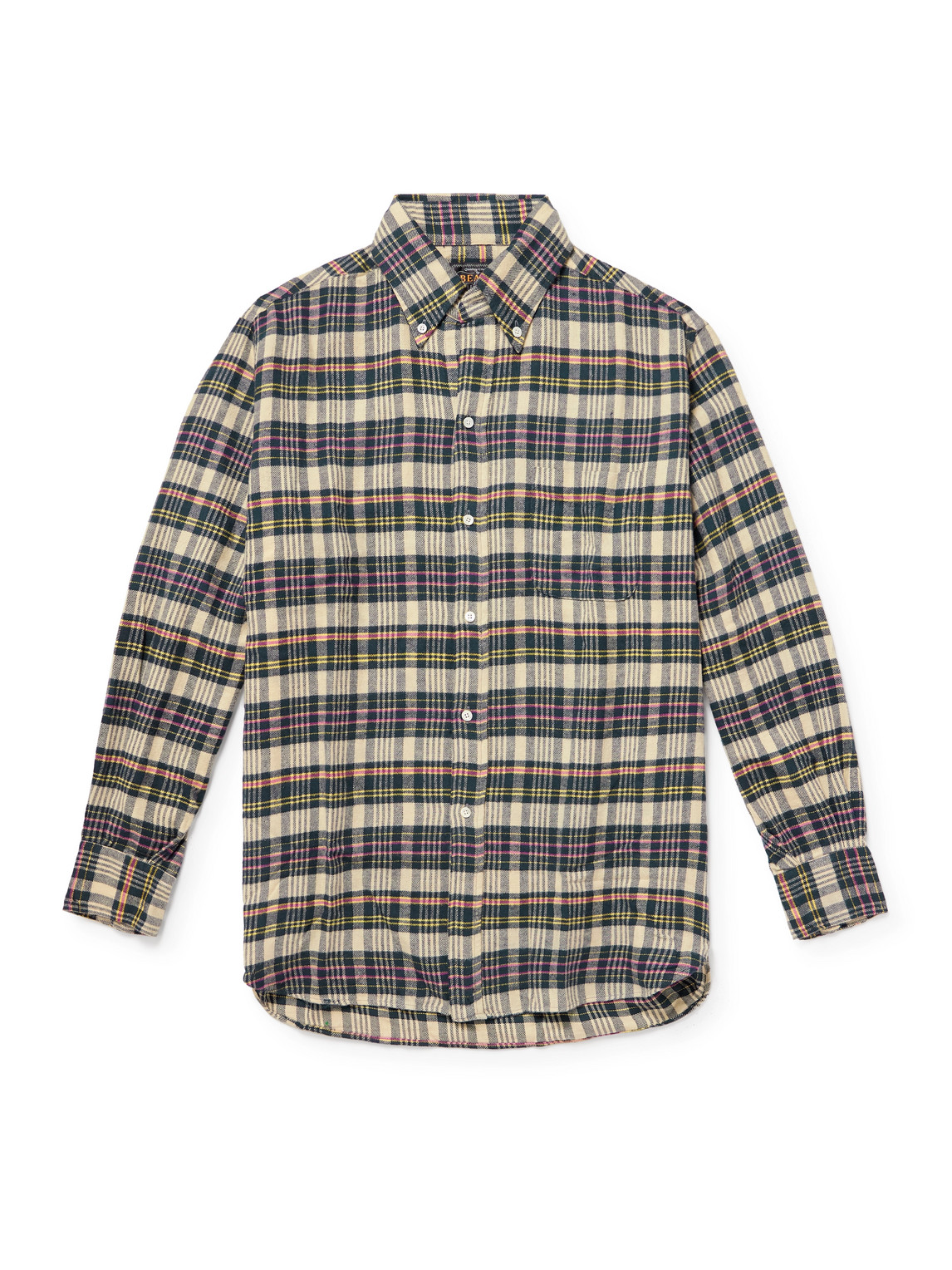Beams Checked Cotton-flannel Shirt In Multi