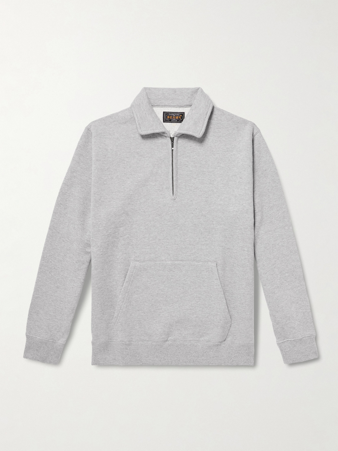 Beams Plus Slim-Fit Cotton-Jersey Half-Zip Sweatshirt - Men