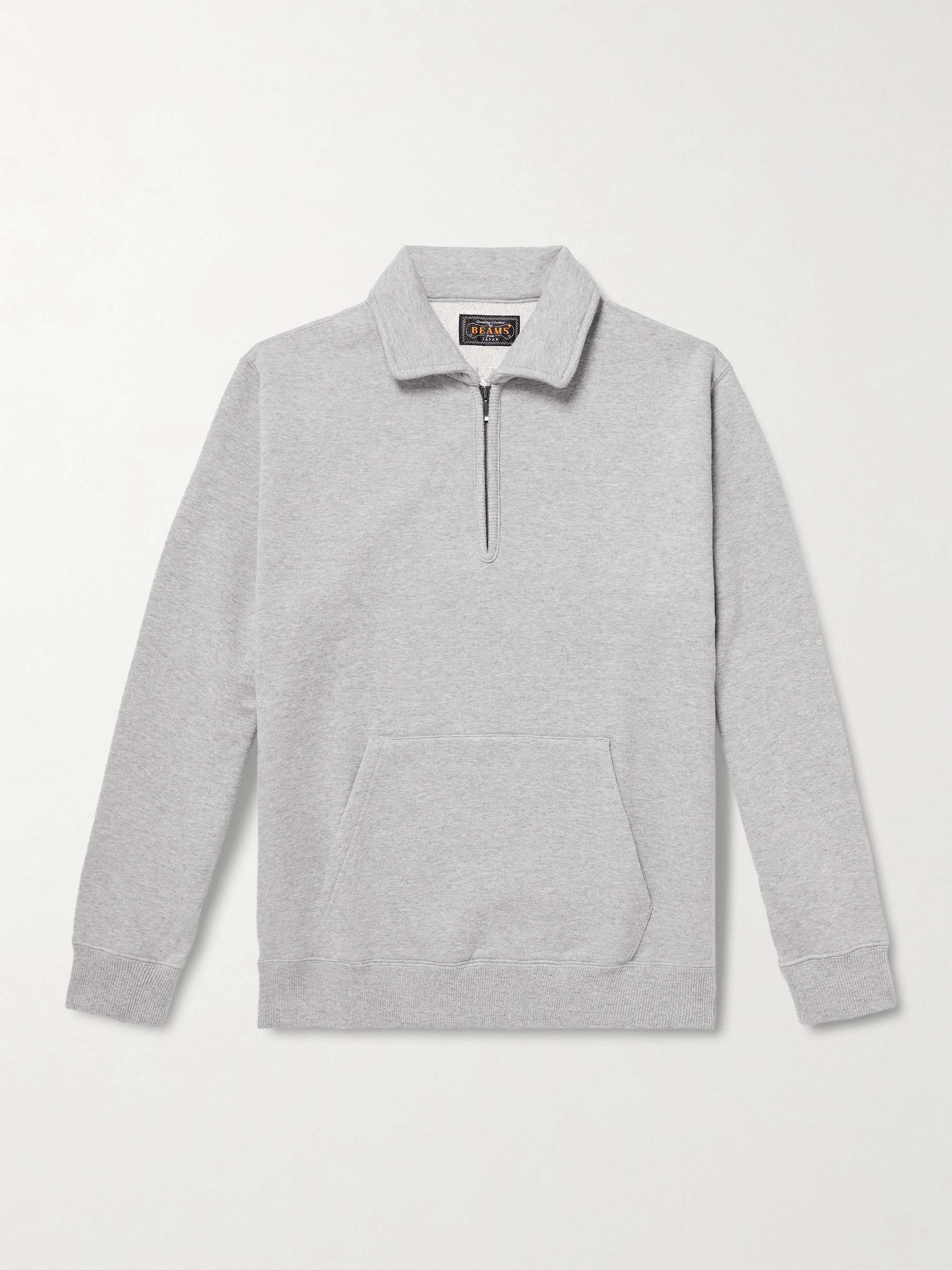 BEAMS PLUS Slim-Fit Cotton-Jersey Half-Zip Sweatshirt
