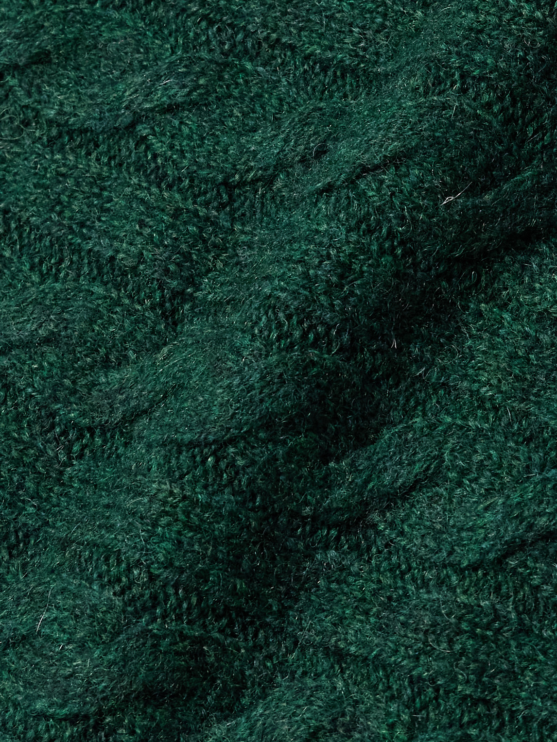  Beams Plus - Cable-knit Wool Sweater - Men - Green - Xl 