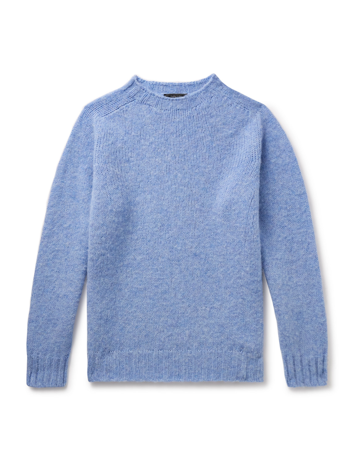 Beams Shaggy Bernard Wool Sweater In Blue