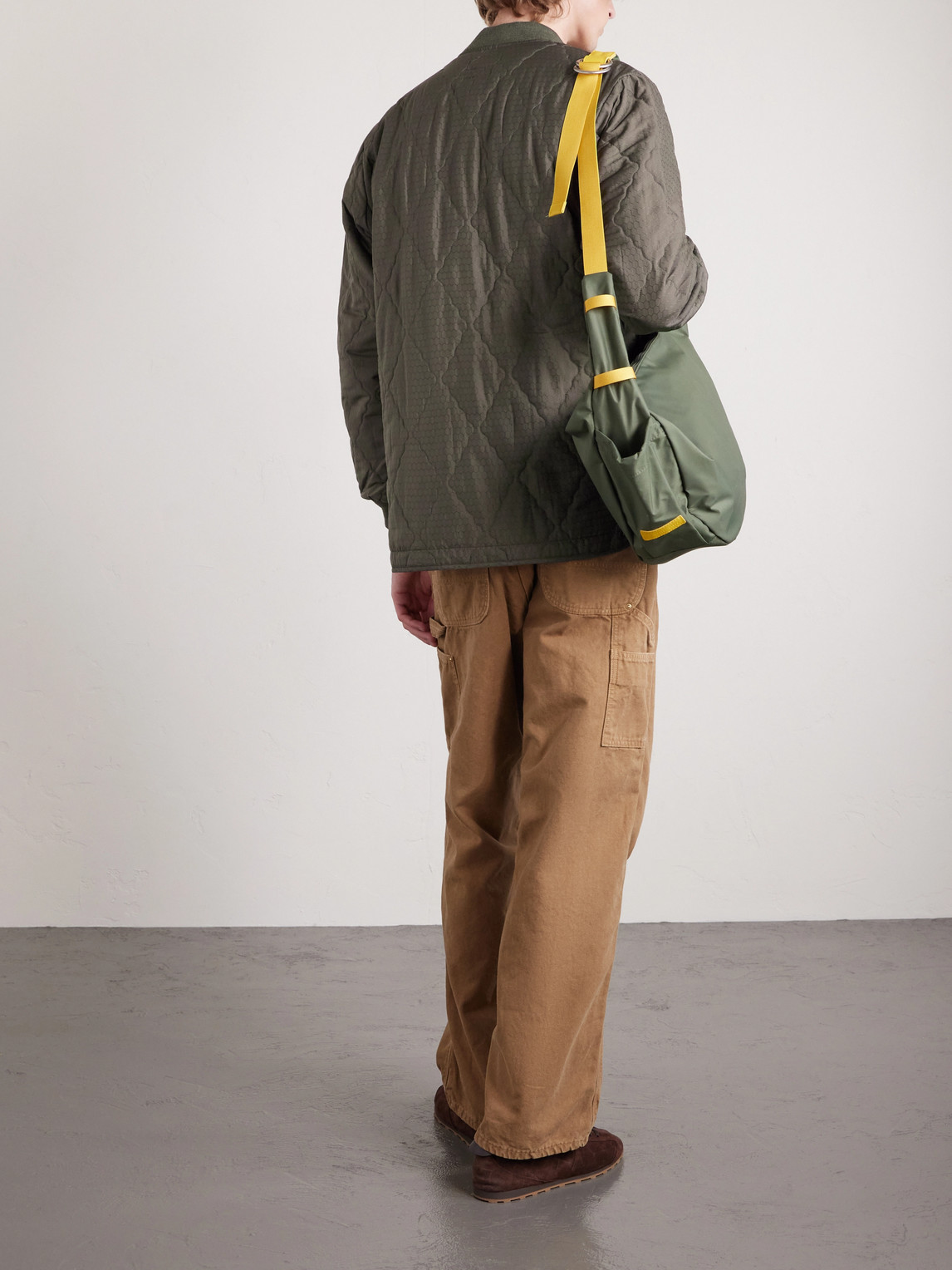  Beams Plus - Quilted Blouson Jacket - Men - Green - S 