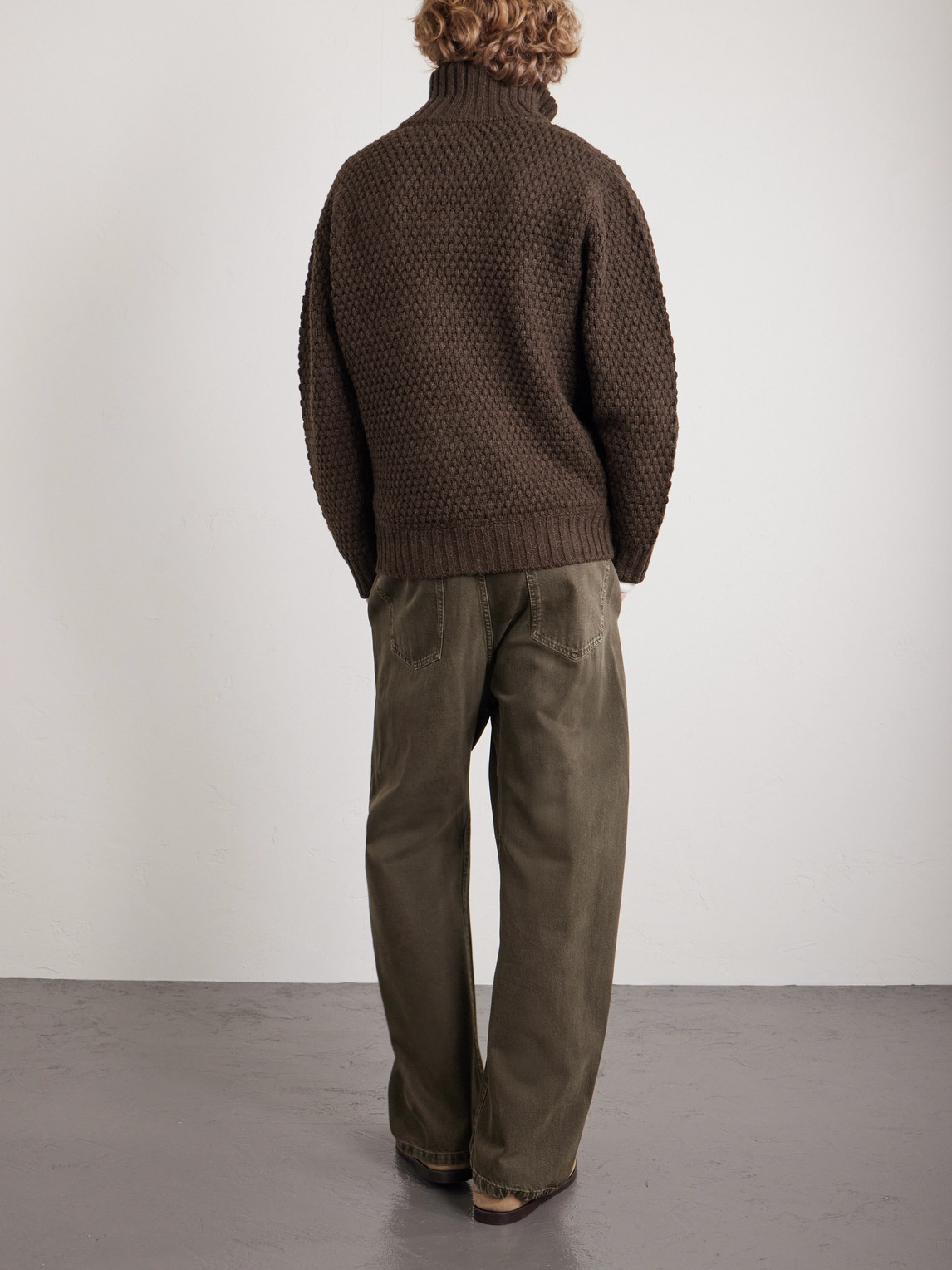  Beams Plus - Zip-up Wool Sweater - Men - Brown - M 
