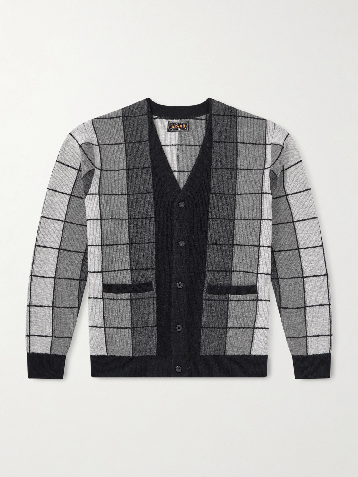 Beams Plus Checked Wool Cardiganen