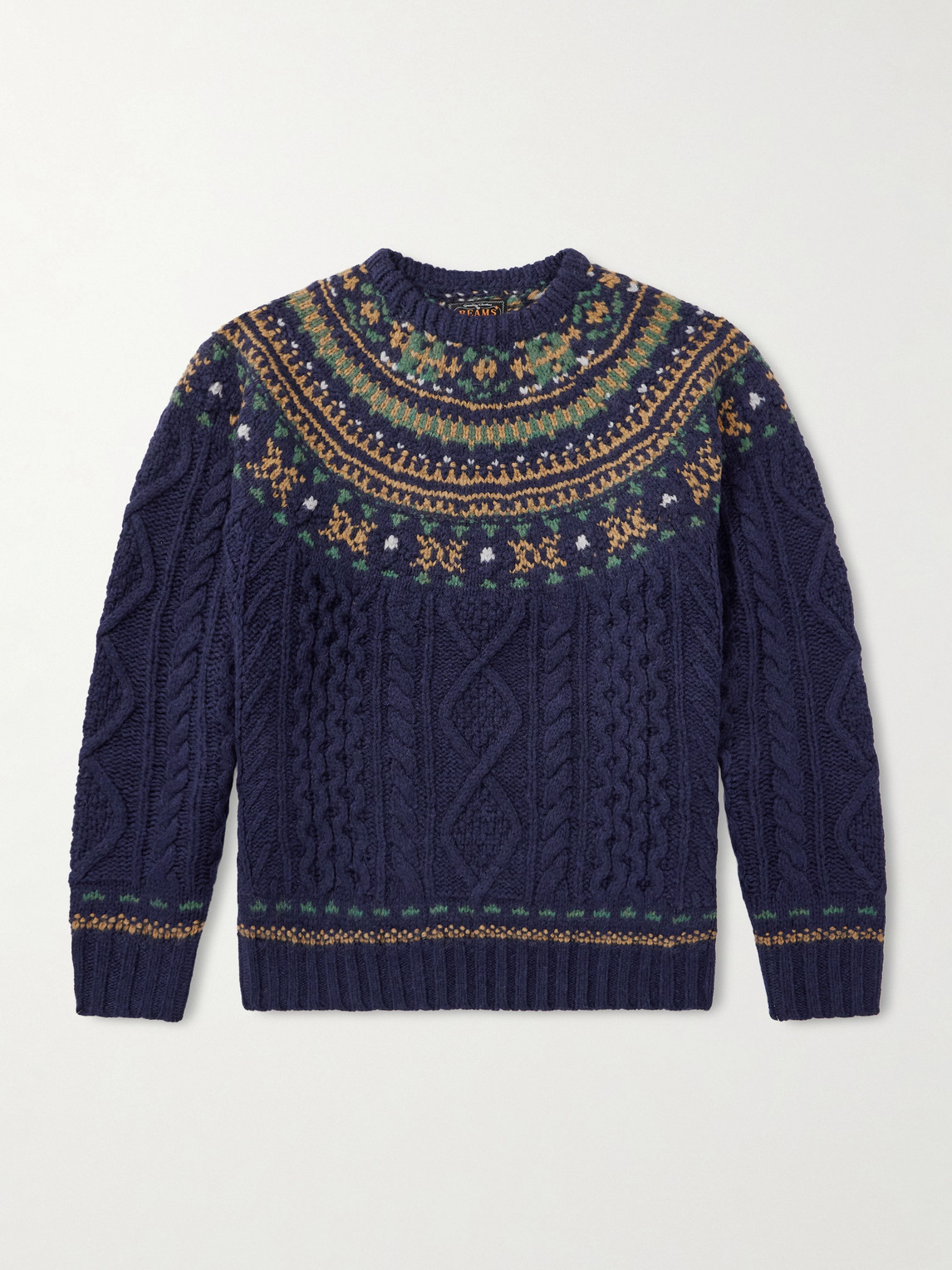 Beams Plus Cable-Knit Wool Sweateren