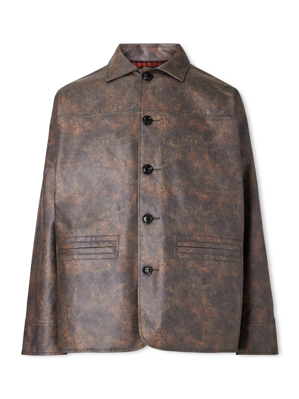 Beams Car Coat Jacket In Brown