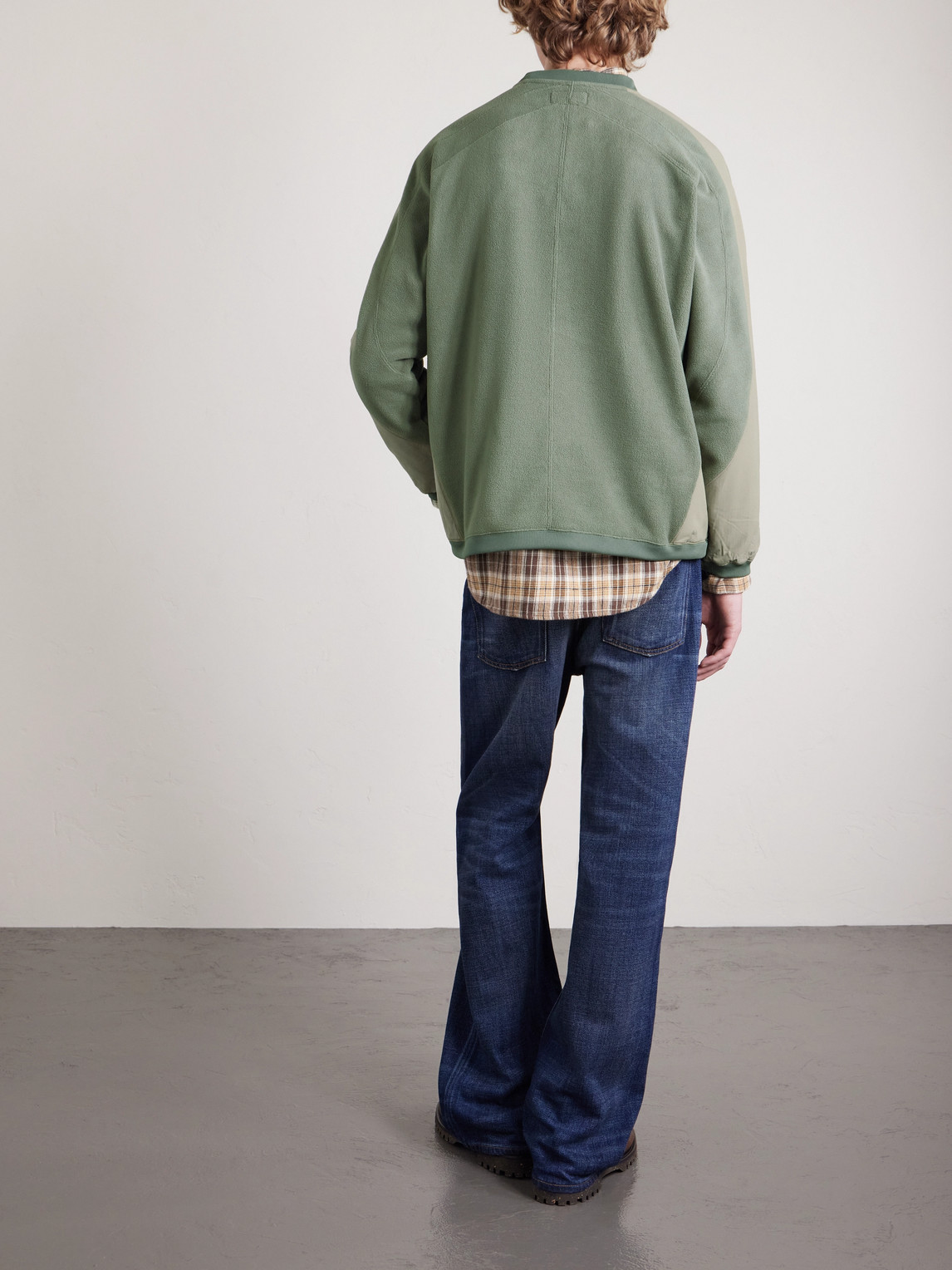  Beams Plus - Half-zip Fleece Sweater - Men - Green - S 
