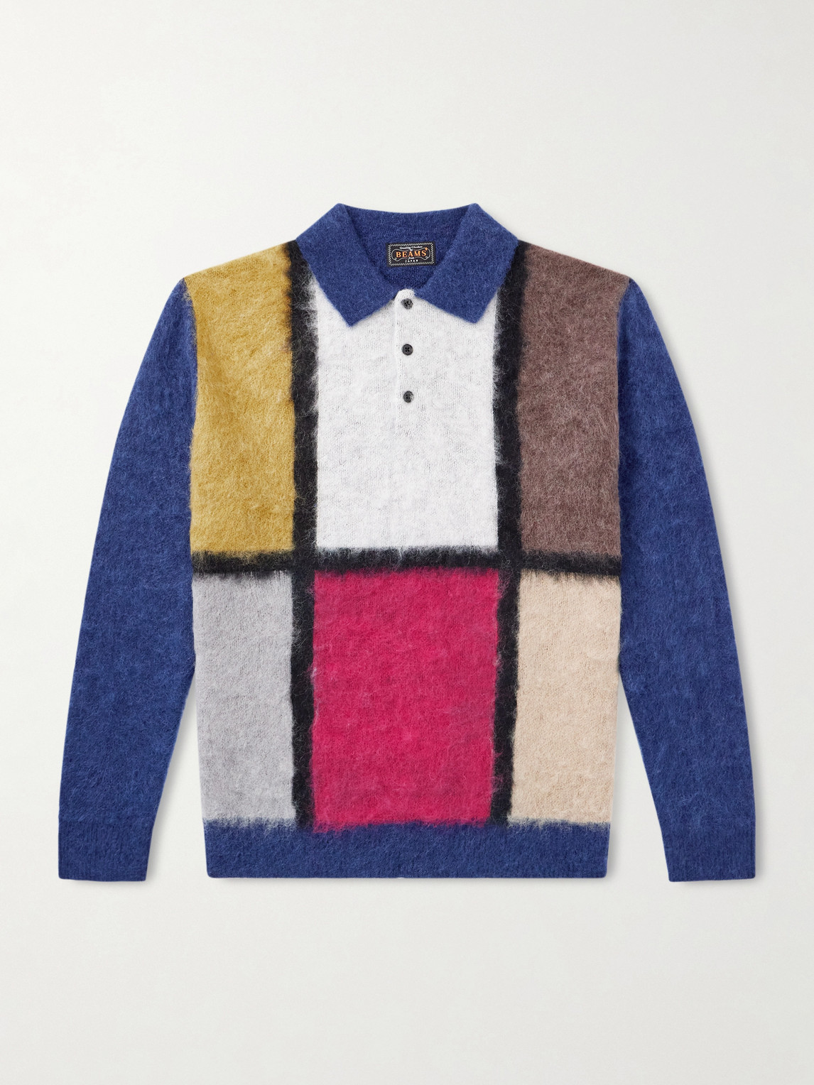 Beams Plus Colour-Block Polo Sweater - Men