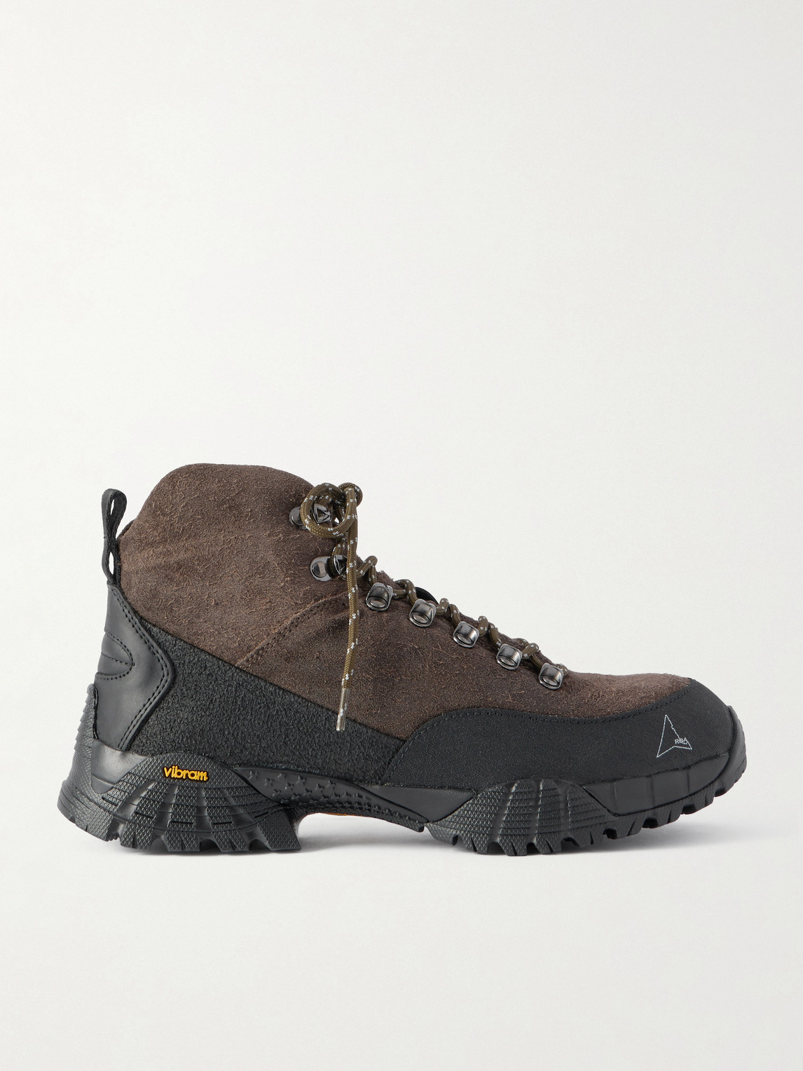 Roa Andreas Hybrid Rubber-trimmed Suede Hiking Boots In Brown
