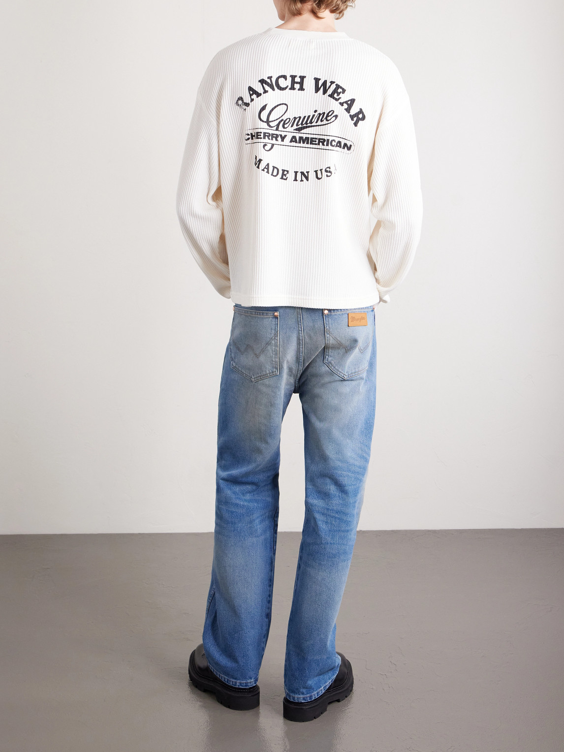  Cherry Los Angeles - Ranch Wear Printed Thermal Waffle-knit Cotton-blend T-shirt - Men - Neutrals - M 