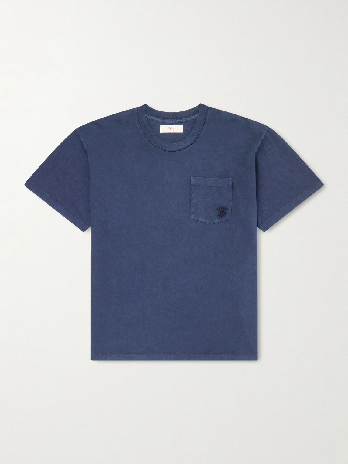 Cherry Los Angeles Western Athletic Logo-embroidered Cotton-jersey T-shirt In Blue