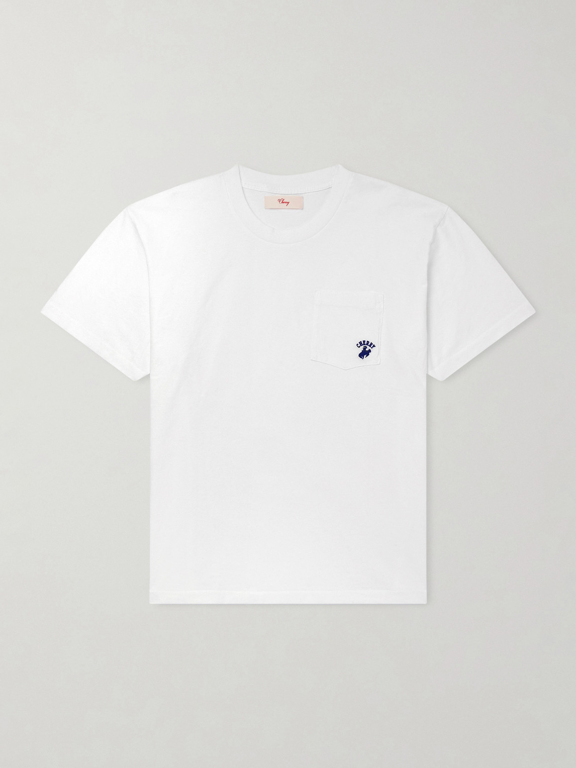 Cherry Los Angeles Western Athletic Logo-embroidered Cotton-jersey T-shirt In Black