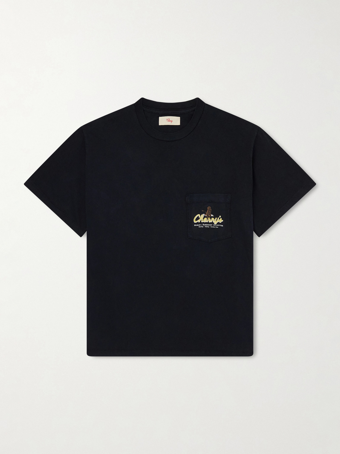 Cherry Los Angeles Outfitter Printed Cotton-jersey T-shirt In Black