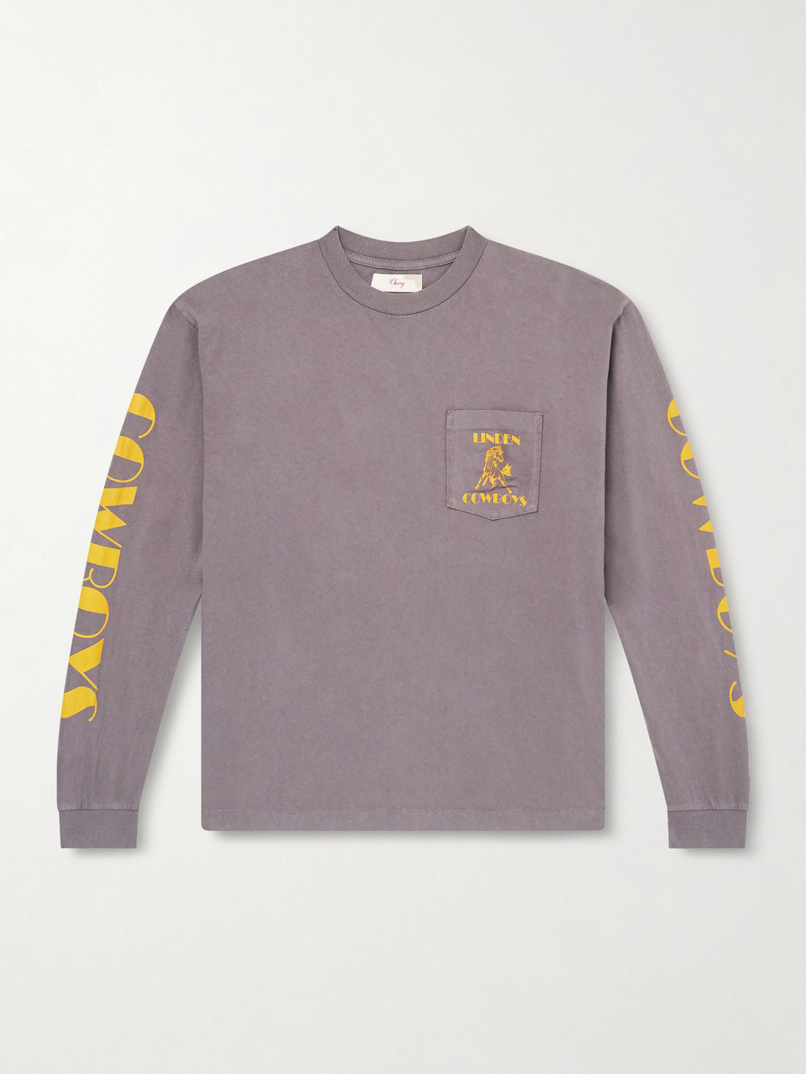 Cherry Los Angeles Cowboys Printed Cotton-jersey T-shirt In Gray