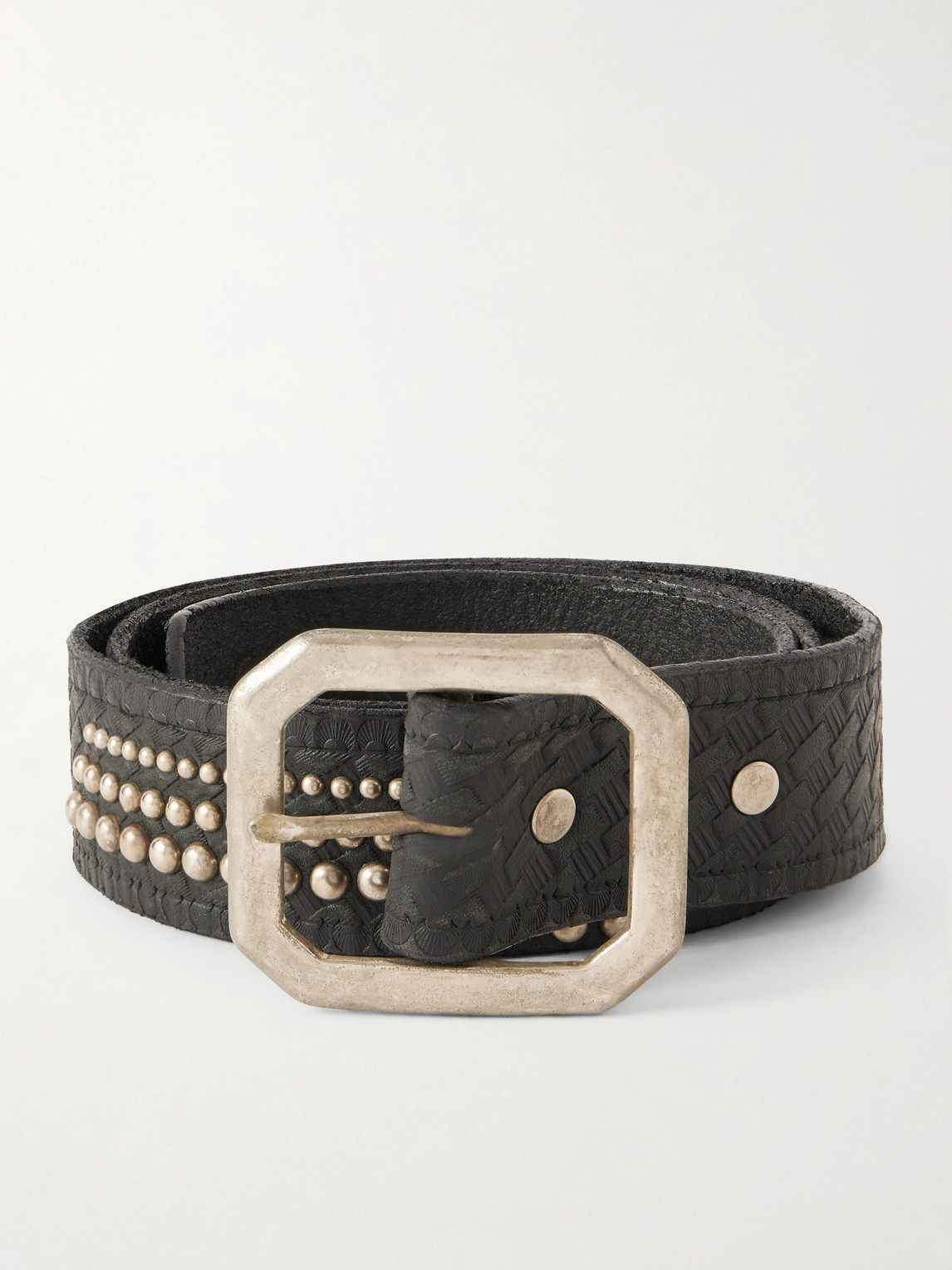 Cherry Los Angeles Studded Leather Belt - Men